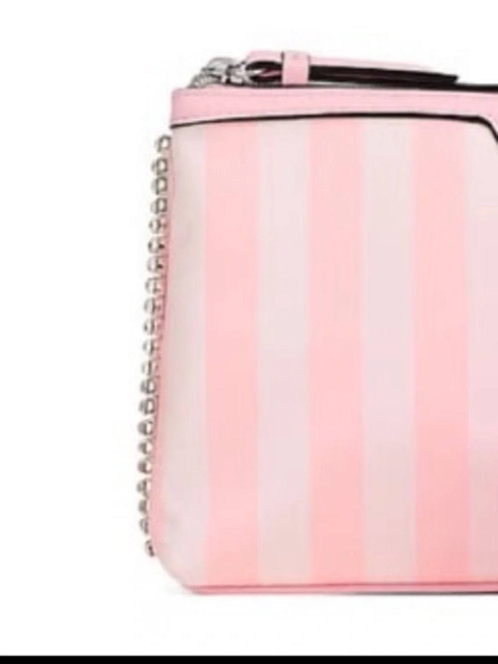 Victoria's Secret Pink Striped Sleep Travel Set with Rhinestone set exclusive ed